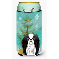 "Caroline's Treasures Christmas Tree and Japanese Chin Tall Boy Koozie Hugger, Multicolor"