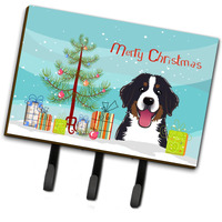 "Caroline's Treasures BB1609TH68 Christmas Tree and Bernese Mountain Dog Leash or Key Holder, Large, Multicolor"