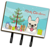 "Caroline's Treasures BB1610TH68 Christmas Tree and French Bulldog Leash or Key Holder, Large, Multicolor"