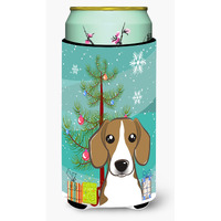 "Caroline's Treasures Christmas Tree and Beagle Tall Boy Koozie Hugger, Multicolor"
