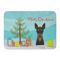 "Caroline's Treasures Christmas Tree and Min Pin Floor Mat, 19"" x 27"", Multicolor"