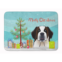 "Caroline's Treasures Christmas Tree and Saint Bernard Floor Mat, 19"" x 27"", Multicolor"