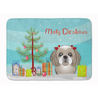 "Caroline's Treasures Christmas Tree and Gray Silver Shih Tzu, 19"" x 27"", Multicolor"