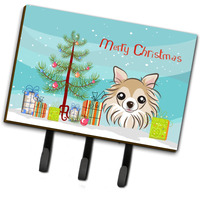 "Caroline's Treasures BB1623TH68 Christmas Tree and Chihuahua Leash or Key Holder, Large, Multicolor"