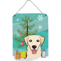 "Caroline's Treasures Christmas Tree and Golden Retriever Wall or Door Hanging Prints BB1624DS1216, 16HX12W, Multicolor"
