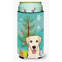"Caroline's Treasures BB1624TBC Christmas Tree and Golden Retriever Tall Boy Koozie Hugger, Multicolor"