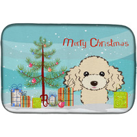 "Caroline's Treasures BB1630DDM Dish Drying Mat, 14"" x 21"", Christmas Tree"