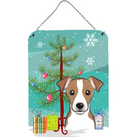 "Caroline's Treasures Christmas Tree and Jack Russell Terrier Wall or Door Hanging Prints BB1632DS1216, 16HX12W, Multicolor"