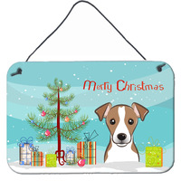 "Caroline's Treasures Christmas Tree and Jack Russell Terrier Wall or Door Hanging Prints BB1632DS812, 8HX12W"