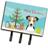 "Caroline's Treasures BB1633TH68 Christmas Tree and Jack Russell Terrier Leash or Key Holder, Large, Multicolor"
