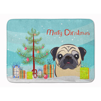"Caroline's Treasures Christmas Tree and Fawn Pug Floor Mat, 19"" x 27"", Multicolor"