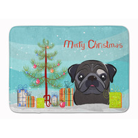 "Caroline's Treasures Christmas Tree and Black Pug Floor Mat, 19"" x 27"", Multicolor"