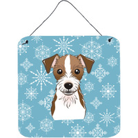 "Caroline's Treasures Snowflake Jack Russell Terrier Wall or Door Hanging Prints BB1636DS66, 6HX6W, Multicolor"