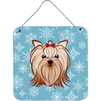 "Caroline's Treasures Snowflake Yorkie Yorkshire Terrier Wall or Door Hanging Prints BB1638DS66, 6HX6W, Multicolor"