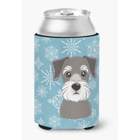 "Caroline's Treasures Snowflake Schnauzer Can/Bottle Hugger, Multicolor"