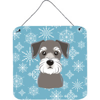 "Caroline's Treasures Snowflake Schnauzer Wall or Door Hanging Prints BB1640DS66, 6HX6W, Multicolor"