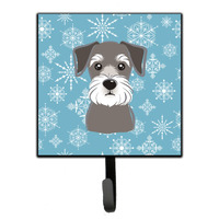 "Caroline's Treasures BB1640SH4 Snowflake Schnauzer Leash or Key Holder, Small, Multicolor"