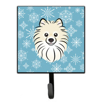 "Caroline's Treasures BB1641SH4 Snowflake Pomeranian Leash or Key Holder, Small, Multicolor"