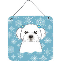 "Caroline's Treasures Snowflake Maltese Wall or Door Hanging Prints BB1642DS66, 6HX6W, Multicolor"
