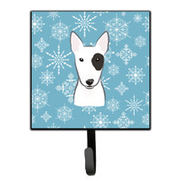 "Caroline's Treasures BB1643SH4 Snowflake Bull Terrier Leash or Key Holder, Small, Multicolor"