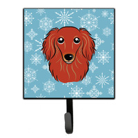 "Caroline's Treasures BB1648SH4 Snowflake Longhair Red Dachshund Leash or Key Holder, Small, Multicolor"