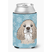 "Caroline's Treasures Snowflake Cocker Spaniel Can/Bottle Hugger, Multicolor"