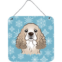 "Caroline's Treasures Snowflake Cocker Spaniel Wall or Door Hanging Prints BB1650DS66, 6HX6W, Multicolor"