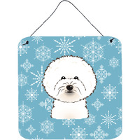 "Caroline's Treasures Snowflake Bichon Frise Wall or Door Hanging Prints BB1651DS66, 6HX6W, Multicolor"