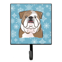 "Caroline's Treasures BB1653SH4 Snowflake English Bulldog Leash or Key Holder, Small, Multicolor"