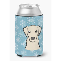 "Caroline's Treasures Snowflake Yellow Labrador Can/Bottle Hugger, Multicolor"
