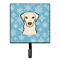 "Caroline's Treasures BB1656SH4 Snowflake Yellow Labrador Leash or Key Holder, Small, Multicolor"