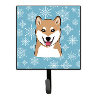 "Caroline's Treasures BB1659SH4 Snowflake Shiba Inu Leash or Key Holder, Small, Multicolor"