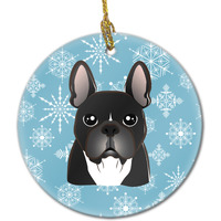 "Caroline's Treasures BB1661CO1 Snowflake French Bulldog Ceramic Ornament, Multicolor"