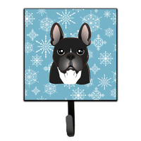 "Caroline's Treasures BB1661SH4 Snowflake French Bulldog Leash or Key Holder, Small, Multicolor"