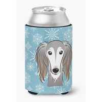 "Caroline's Treasures Snowflake Saluki Can/Bottle Hugger, Multicolor"