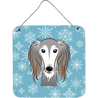 "Caroline's Treasures Snowflake Saluki Wall or Door Hanging Prints BB1663DS66, 6HX6W, Multicolor"