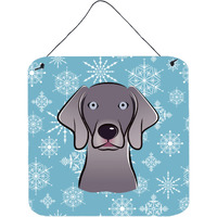 "Caroline's Treasures Snowflake Weimaraner Wall or Door Hanging Prints BB1665DS66, 6HX6W, Multicolor"