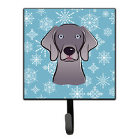 "Caroline's Treasures BB1665SH4 Snowflake Weimaraner Leash or Key Holder, Small, Multicolor"