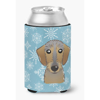 "Caroline's Treasures Snowflake Wirehaired Dachshund Can/Bottle Hugger, Multicolor"
