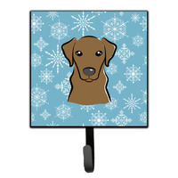 "Caroline's Treasures BB1668SH4 Snowflake Chocolate Labrador Leash or Key Holder, Small, Multicolor"