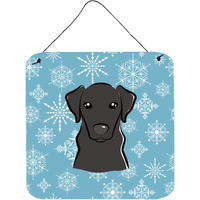 "Caroline's Treasures Snowflake Black Labrador Wall or Door Hanging Prints BB1669DS66, 6HX6W, Multicolor"