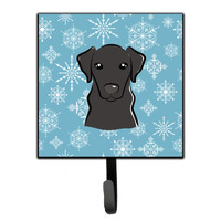 "Caroline's Treasures BB1669SH4 Snowflake Black Labrador Leash or Key Holder, Small, Multicolor"