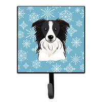 "Caroline's Treasures BB1675SH4 Snowflake Border Collie Leash or Key Holder, Small, Multicolor"