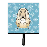 "Caroline's Treasures BB1678SH4 Snowflake Afghan Hound Leash or Key Holder, Small, Multicolor"