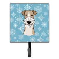 "Caroline's Treasures BB1681SH4 Snowflake Wire Haired Fox Terrier Leash or Key Holder, Small, Multicolor"