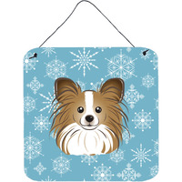"Caroline's Treasures Snowflake Papillon Wall or Door Hanging Prints BB1682DS66, 6HX6W, Multicolor"