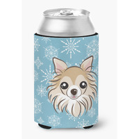 "Caroline's Treasures Snowflake Chihuahua Can/Bottle Hugger, Multicolor"