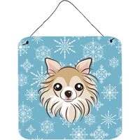 "Caroline's Treasures Snowflake Chihuahua Wall or Door Hanging Prints BB1685DS66, 6HX6W, Multicolor"
