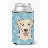 "Caroline's Treasures BB1686CC Snowflake Golden Retriever Can/Bottle Hugger, Multicolor"