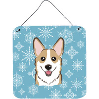 "Caroline's Treasures Snowflake Sable Corgi Wall or Door Hanging Prints BB1687DS66, 6HX6W, Multicolor"